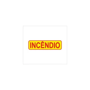 Visor 21 x 22cm com adesivo incêndio para caixa de mangueira